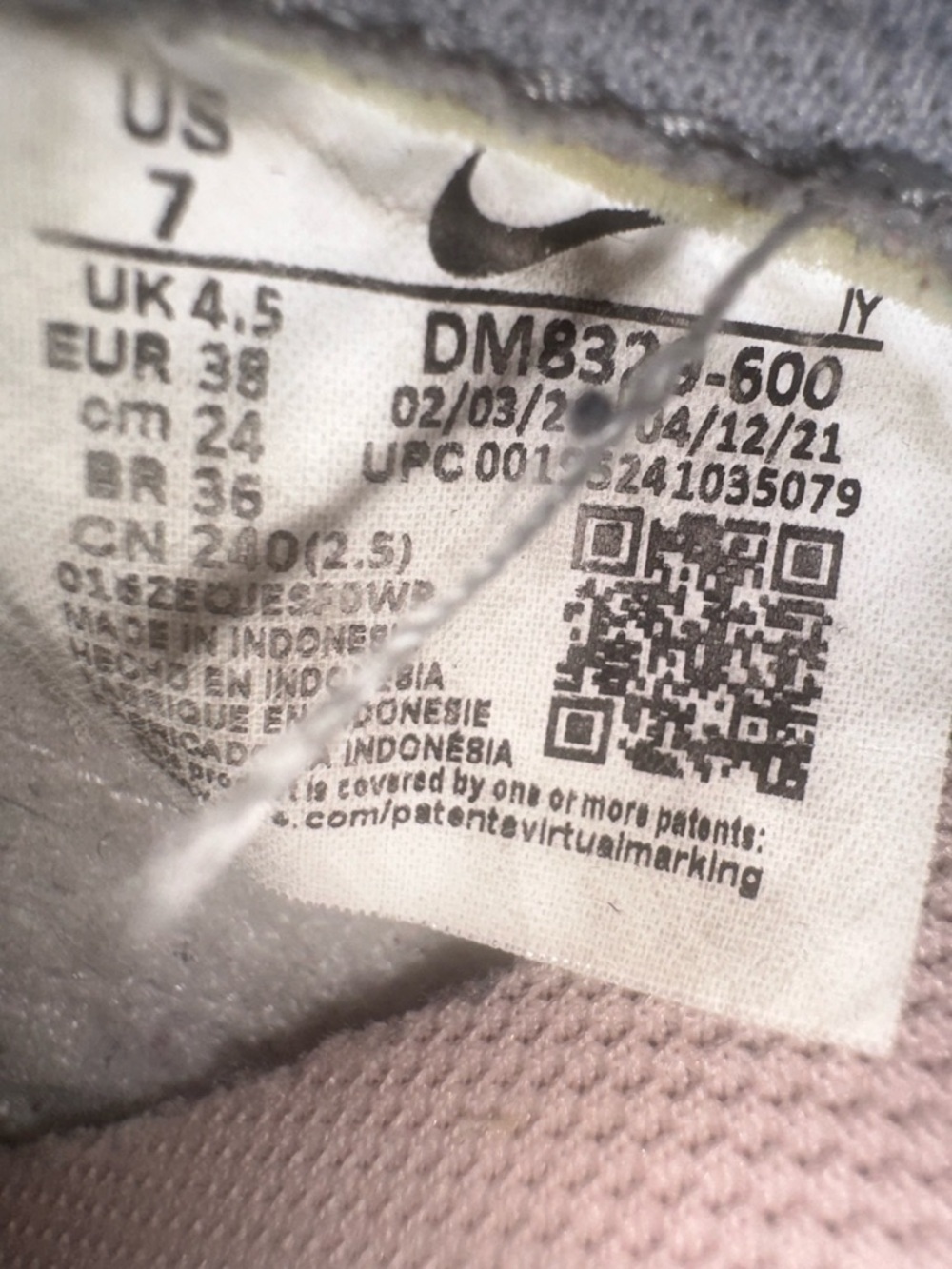 Size 7- Nike Dunk Low Pink Oxford Women's DM8329-600 - Picture 7 of 7